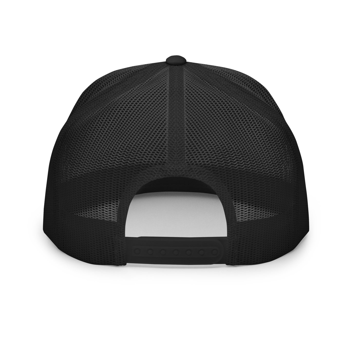 HFY- Black Embroidered on White with Black Trucker Cap
