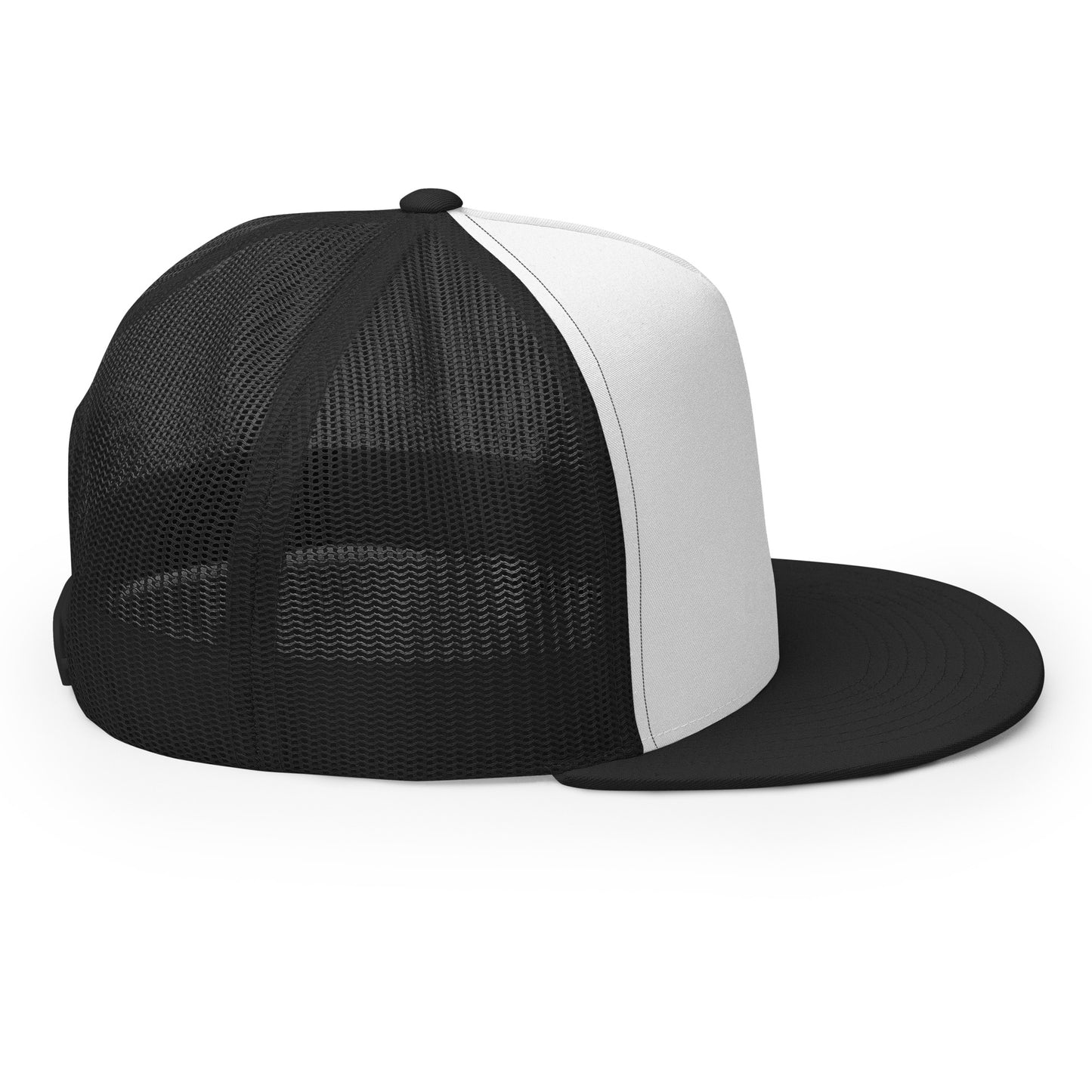 HFY- Black Embroidered on White with Black Trucker Cap