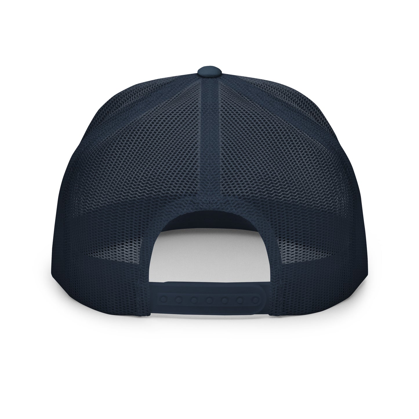 HFY- Navy Blue Embroidered on White with Navy Blue Trucker Cap