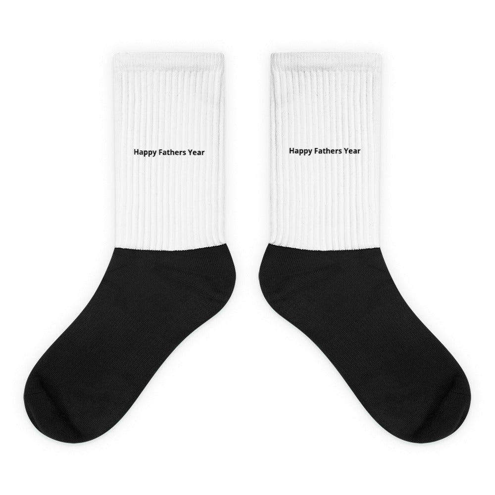 HFY- Black on white Socks