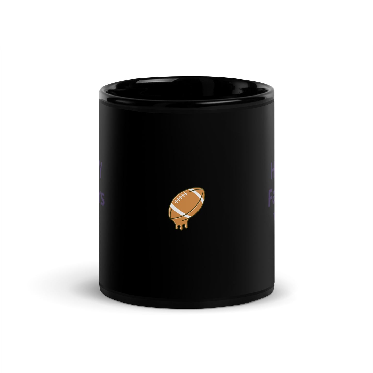 HFY- Purple on Black Football Glossy Mug