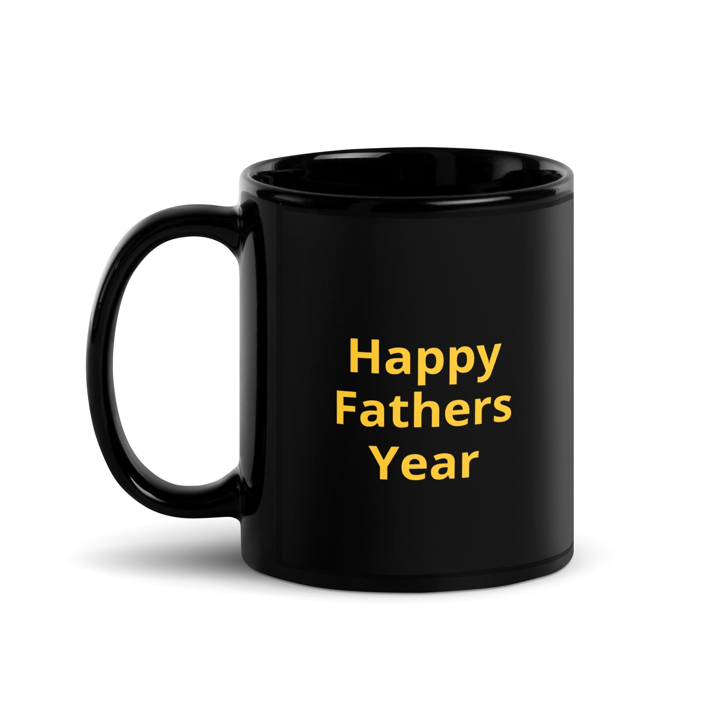 HFY- Gold on Black Football Glossy Mug