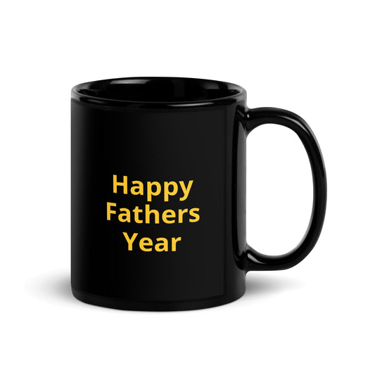 HFY- Gold on Black Football Glossy Mug