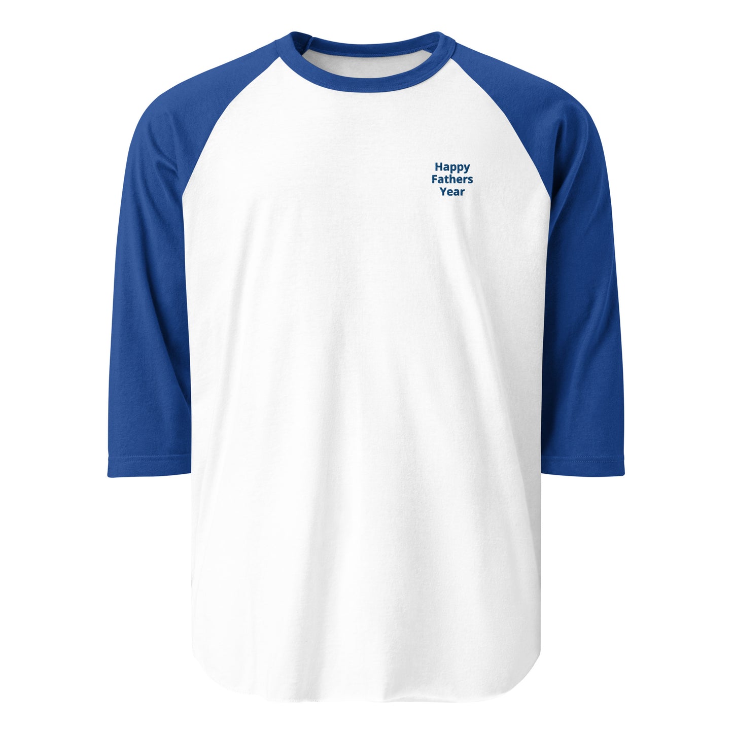 HFY- Royal Blue Embroidered with Blue 3/4 sleeve raglan shirt