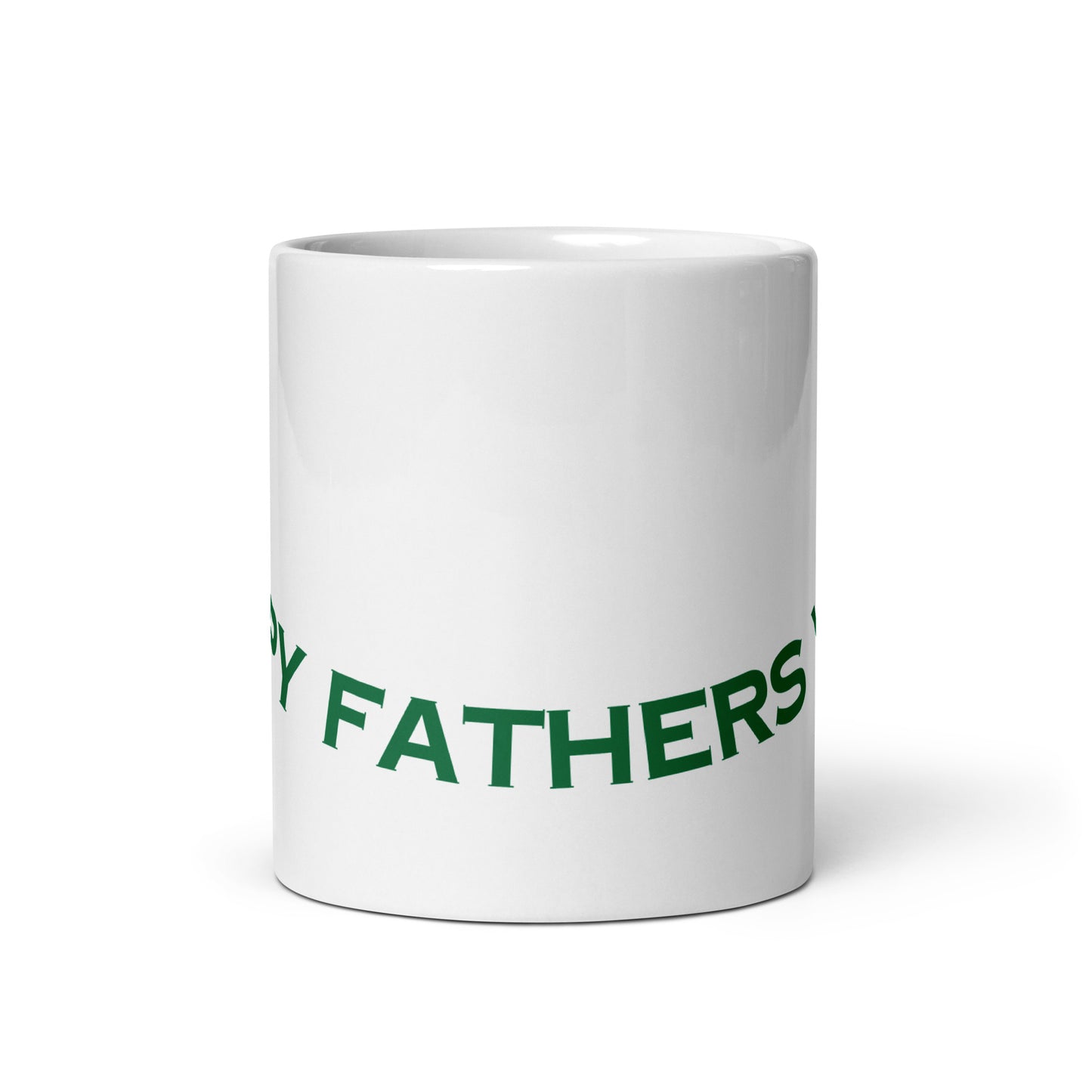 HFY- Green Smile on White glossy mug