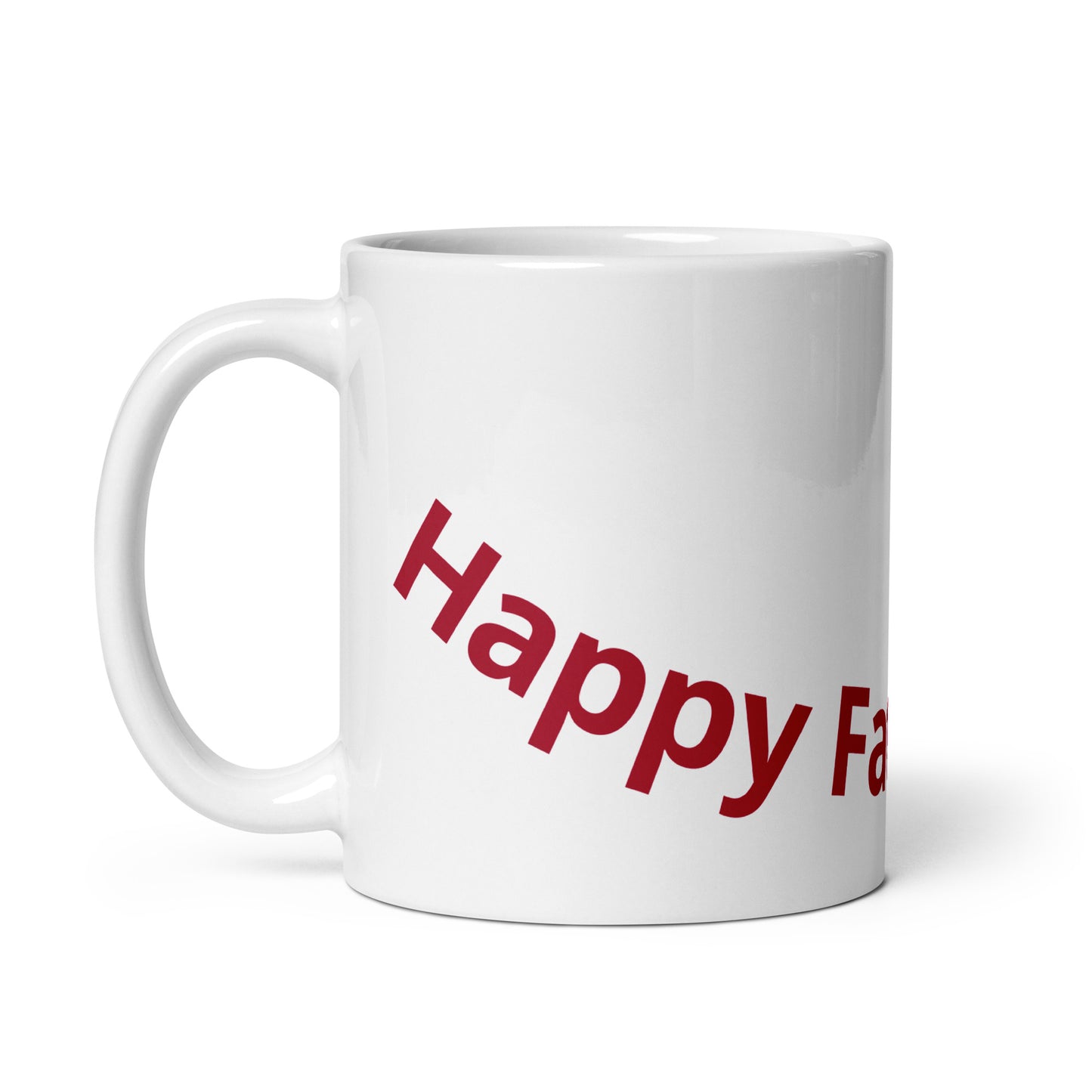 HFY- Maroon Smile on White glossy mug