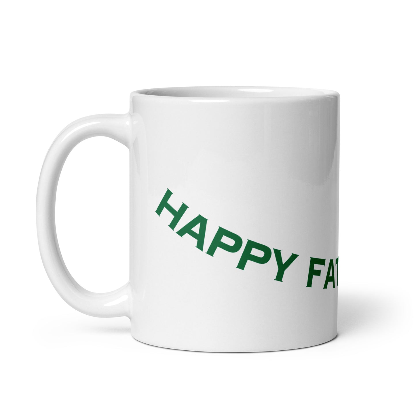 HFY- Green Smile on White glossy mug