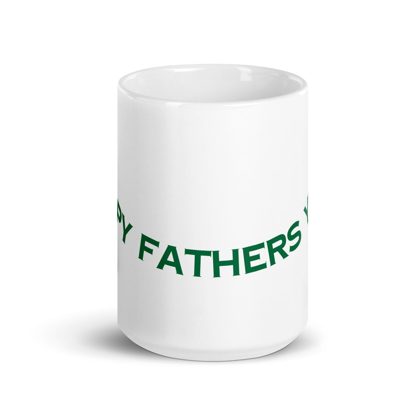 HFY- Green Smile on White glossy mug