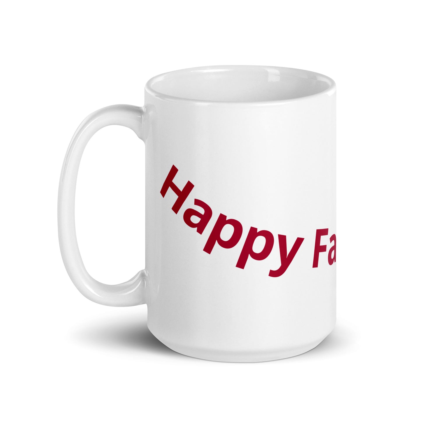 HFY- Maroon Smile on White glossy mug