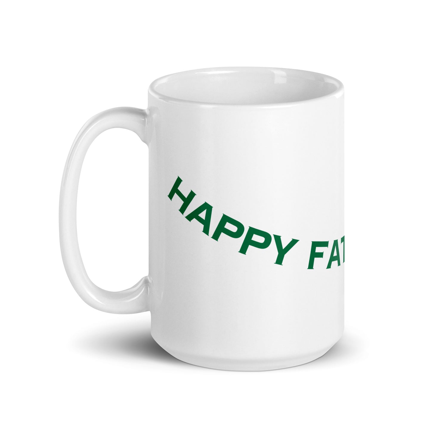 HFY- Green Smile on White glossy mug